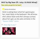 Now what you got for me Sean? â€“ MILF Lyrics Meaning