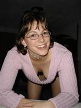 Milf downbloouse photo with a sweet lady in glasses