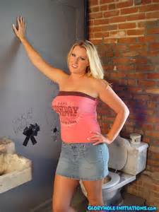 Busty blonde Milf in mini skirt and pink to - XXX Dessert - Picture 1