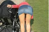 milf upskirt no panties