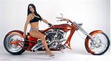 ... september 24 2010 cool custom chopper motorcycle and hot milf brunette