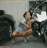Babe, car, and motorcycle