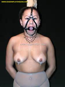 ... Pantyhose Hair Tied Hogtied Pierced Nipples Captive Asian MILF Boxed