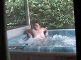 Spy cam on next door neighbor MILF topless in hot tub; Amateur Babe ...