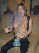 naked girl smoking weed