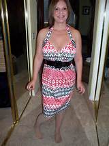 Candid MILF in dress and hose